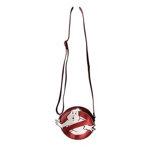 Red Ghostbusters Nostalgic Crossbody Bag with Iconic Logo & Adjustable Straps
